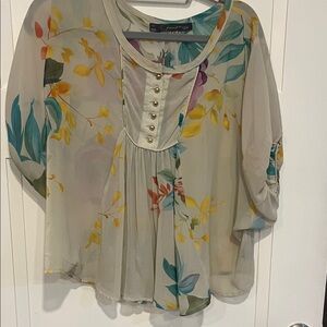 Patterson J. Kincaid Multicolor Floral Blouse